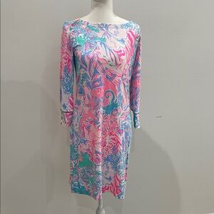 Lilly Pulitzer Pink and Blue Long Sleeve Dress